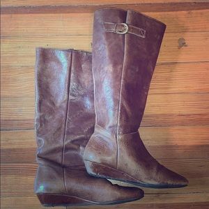 Distressed Leather Steve Madden Boots